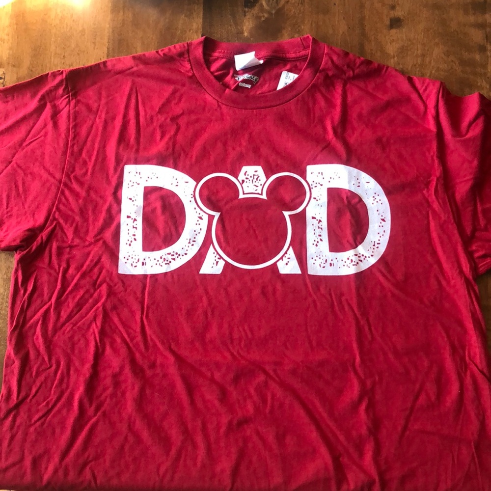 Red Disney dad T-shirt